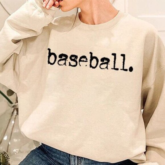 Baseball NEW tan crewneck sweatshirt - Picture 1 of 1